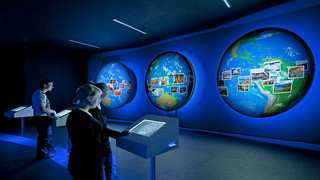 Globusraum im Erwin Hymer Museum in der Nähe vom Bodensee