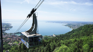 The Pfänderbahn cable car in Bregenz at Lake Constance