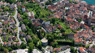 Aerial photograph in Überlingen at Lake Constance