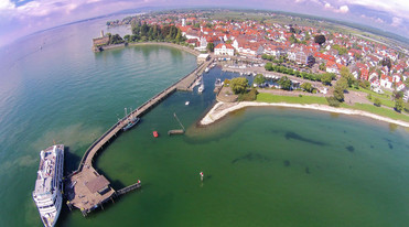 Port in Langenargen at Lake Constance