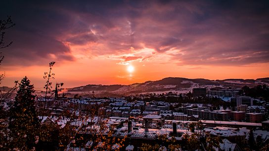 Blick auf St.Gallen im Winter | © Hendrik Hünecke