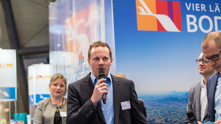 Tobias Treichler beim Bodensee-Medienfrühstück auf der CMT