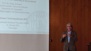 Prof. Dr. Schmude (LMU München) auf dem Bodensee Tourismusforum 2021