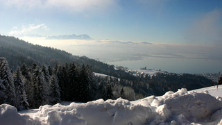 Pfänder in Bregenz at Lake Constance in winter