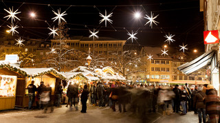 Weihnachtmarkt in St. Gallen in der Nähe vom Bodensee