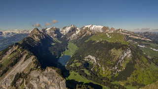 Hoher Kasten panoramic mountain in the Appenzell Alps close to Lake Constance