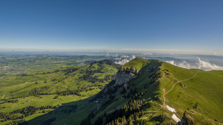 Hoher Kasten panoramic mountain in the Appenzell Alps close to Lake Constance
