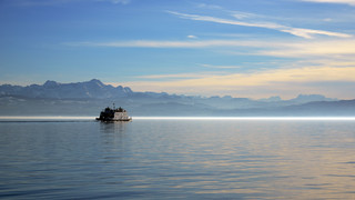 Ferry between Friedrichshafen and Romanshorn at Lake Constance