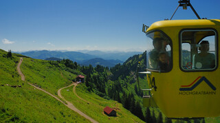 Unterwegs an der Hochgratbahn Oberstaufen-Steibis in der Nähe vom Bodensee
