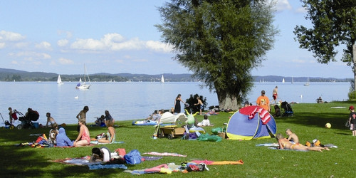 Iznang lido at Lake Constance