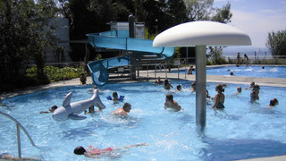 Swimming pool in the Langenargen lido at Lake Constance