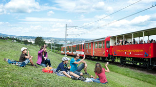 Rorschach-Heiden rack railway close to Lake Constance
