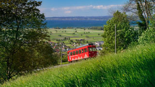 Rheineck-Walzenhausen rack railway close to Lake Constance