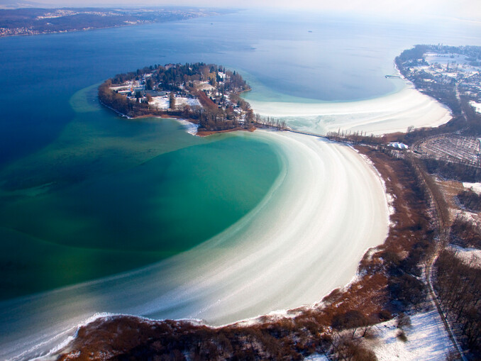 Insel Mainau im Winter am Bodensee