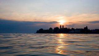 Sunset at Friedrichshafen at Lake Constance