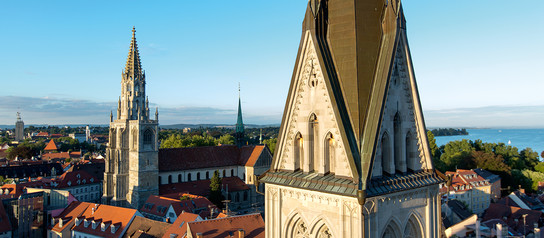 Stefanskirche und Münster in Konstanz am Bodensee