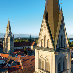 Stefanskirche und Münster in Konstanz am Bodensee