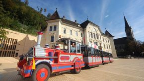 City train Vaduz close to Lake Constance