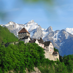 Schloss in Vaduz in der Nähe vom Bodensee