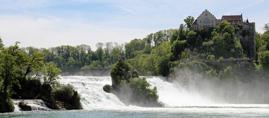 Rhine Falls close to Lake Constance