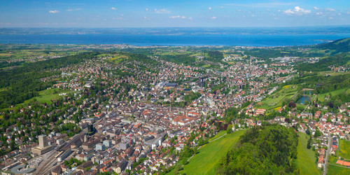 St. Gall from above close to Lake Constance