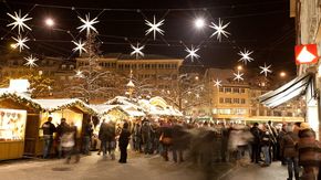 Weihnachtsmarkt in St. Gallen in der Nähe vom Bodensee
