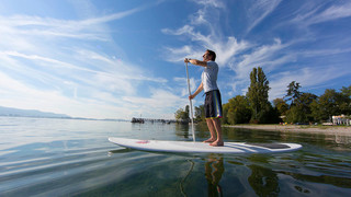 Stand up paddling on Lake Constance