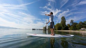 Stand up paddling on Lake Constance